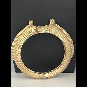 Gold Textured Hinged Bracelet - Women Jewelry Bracelets